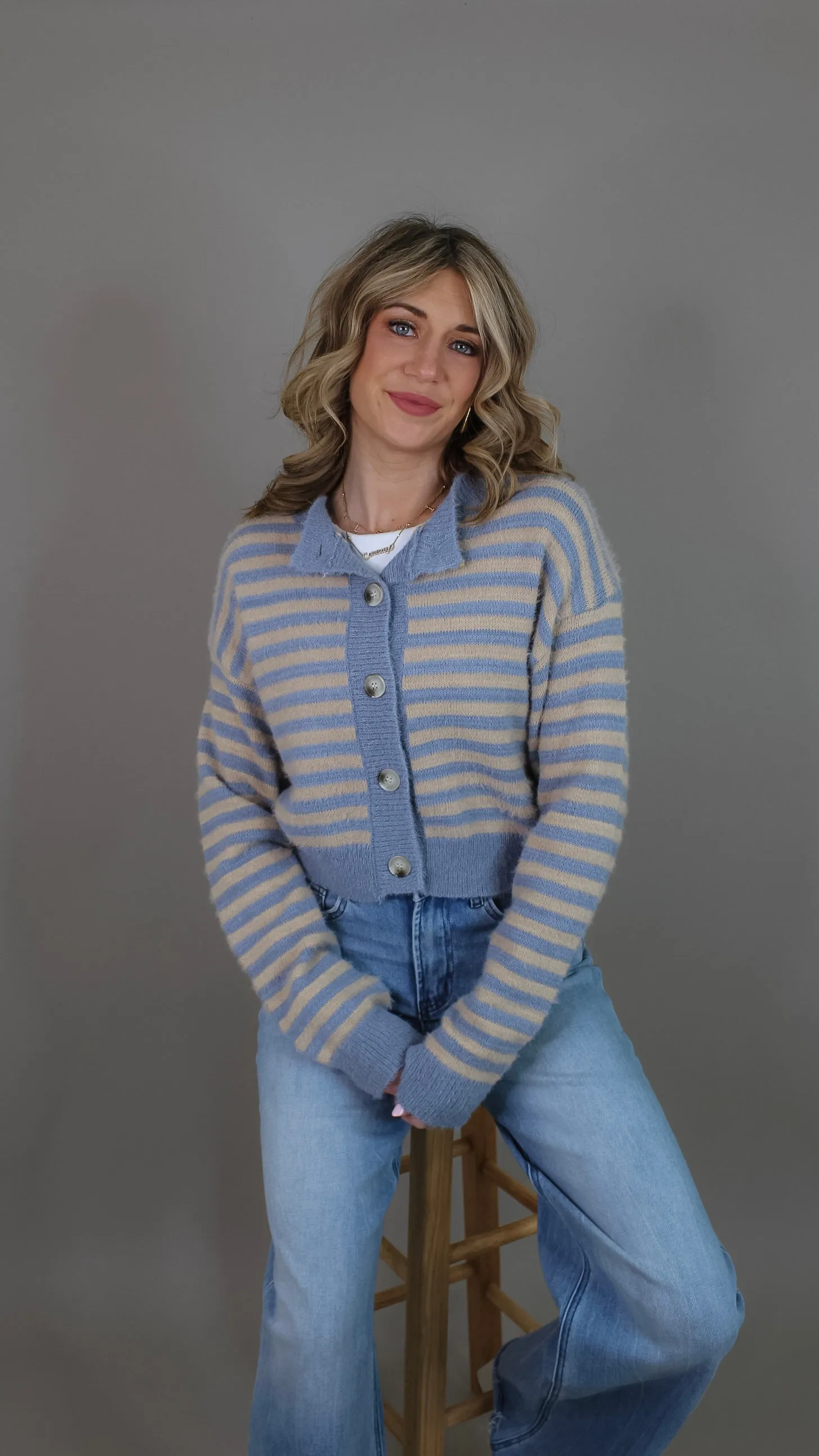 Cozy Afternoon Striped Sweater