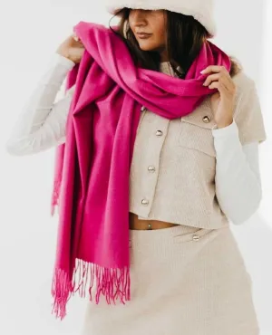 Cozy Cashmere Scarf Fuchsia