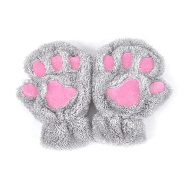Cozy Cat Paw Gloves