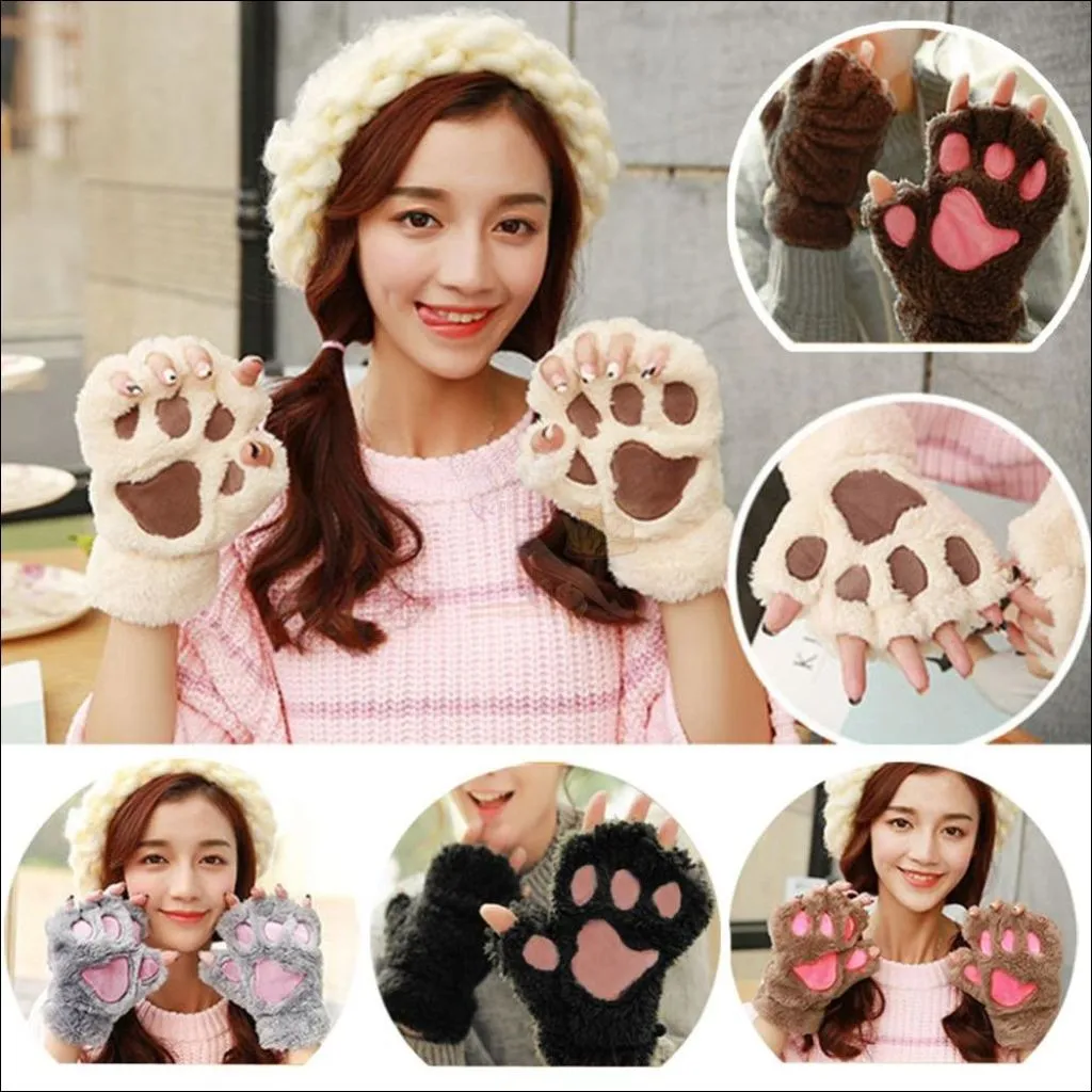Cozy Cat Paw Gloves