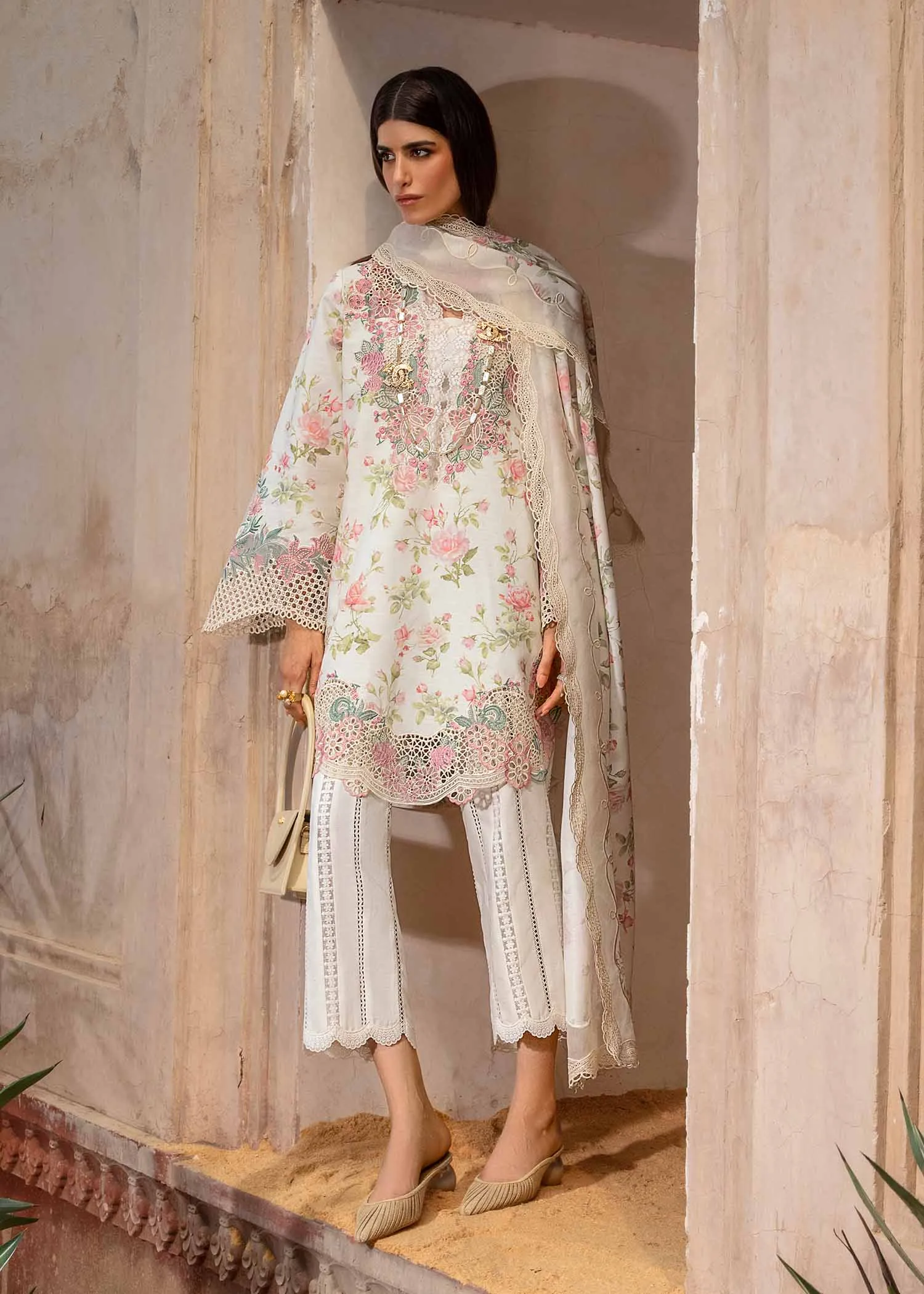 Crimson By Saira Shakira Luxury Lawn Embroidered Collection A Flower Named Peace - CRWP 5