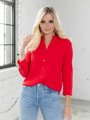 Current Air 3/4 Sleeve Button Down Shirt