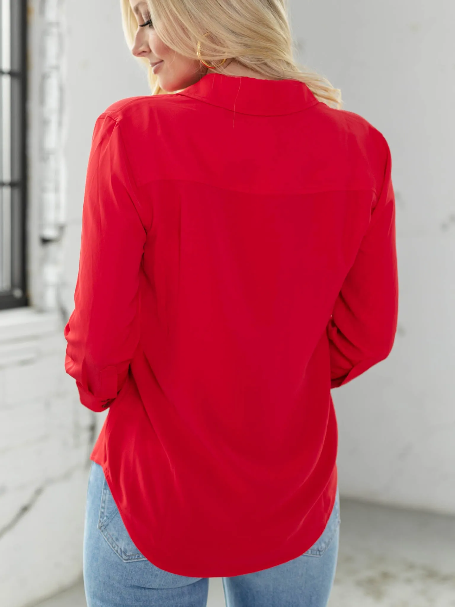 Current Air 3/4 Sleeve Button Down Shirt