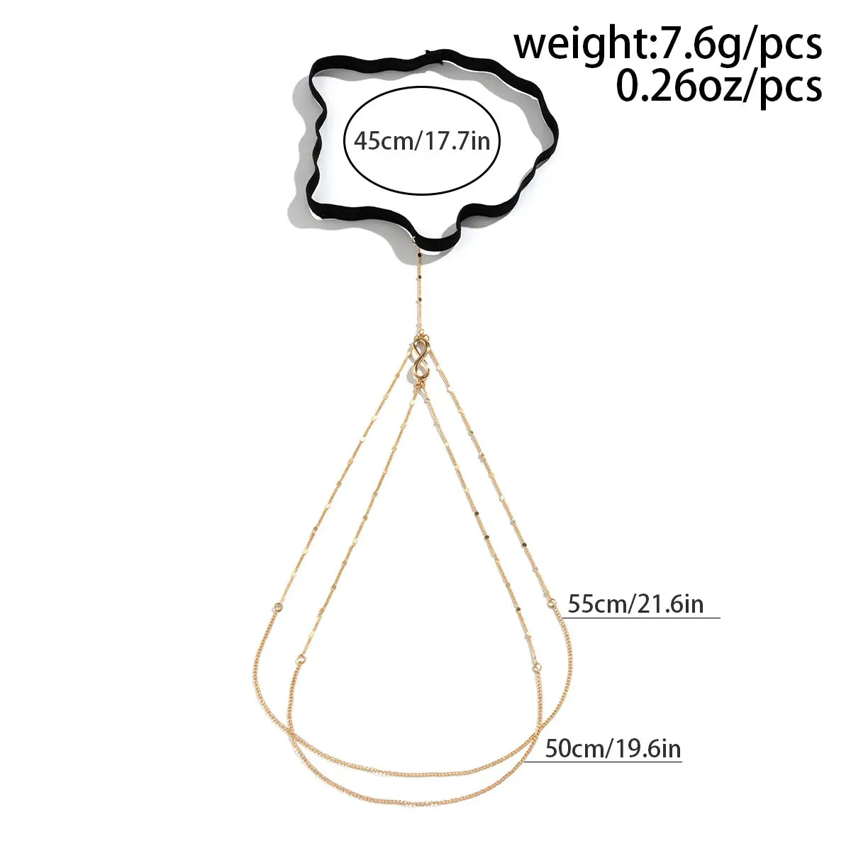 Customizable Summer Multi-Layer Heart Tassel Leg Chain