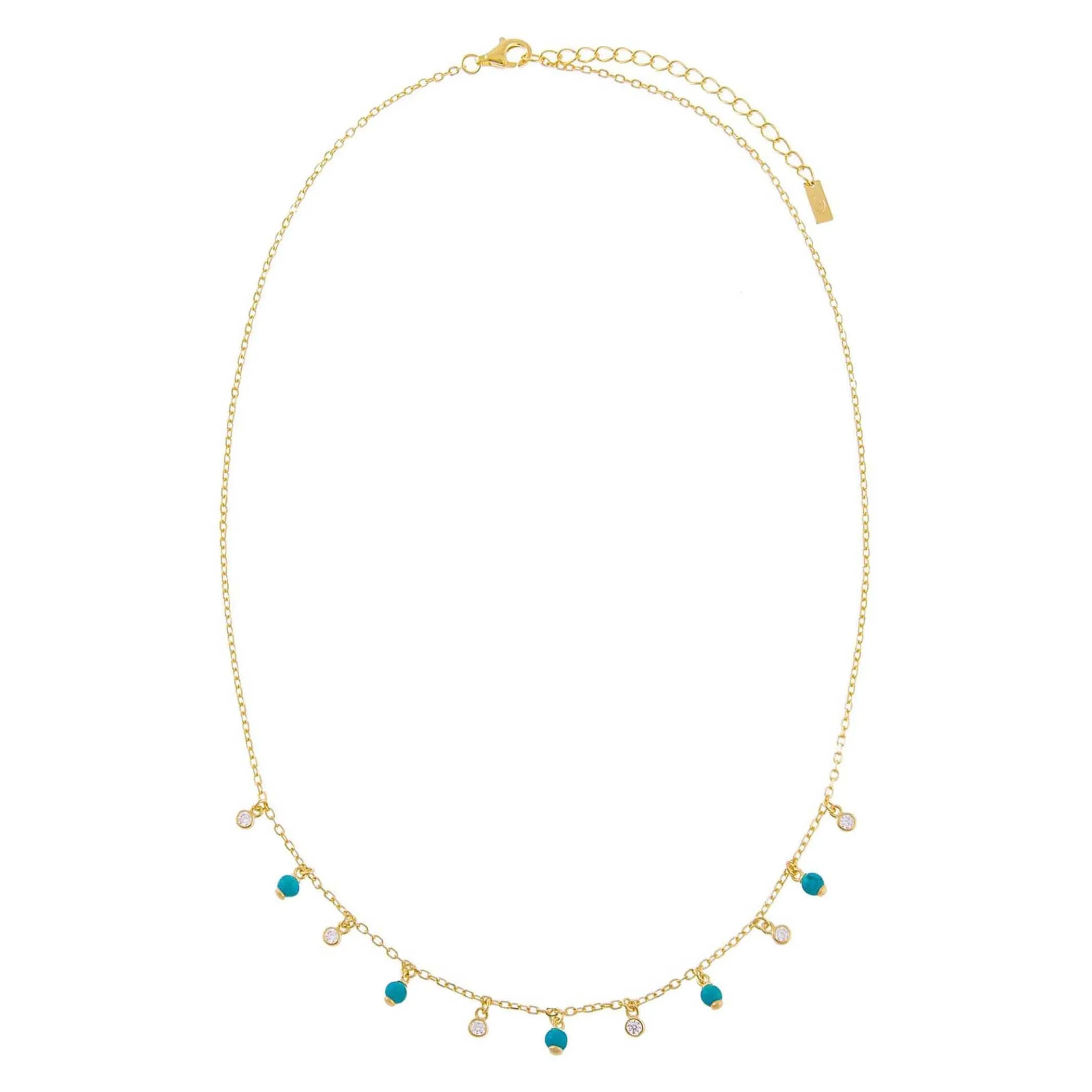 CZ Colored Teardrop Necklace
