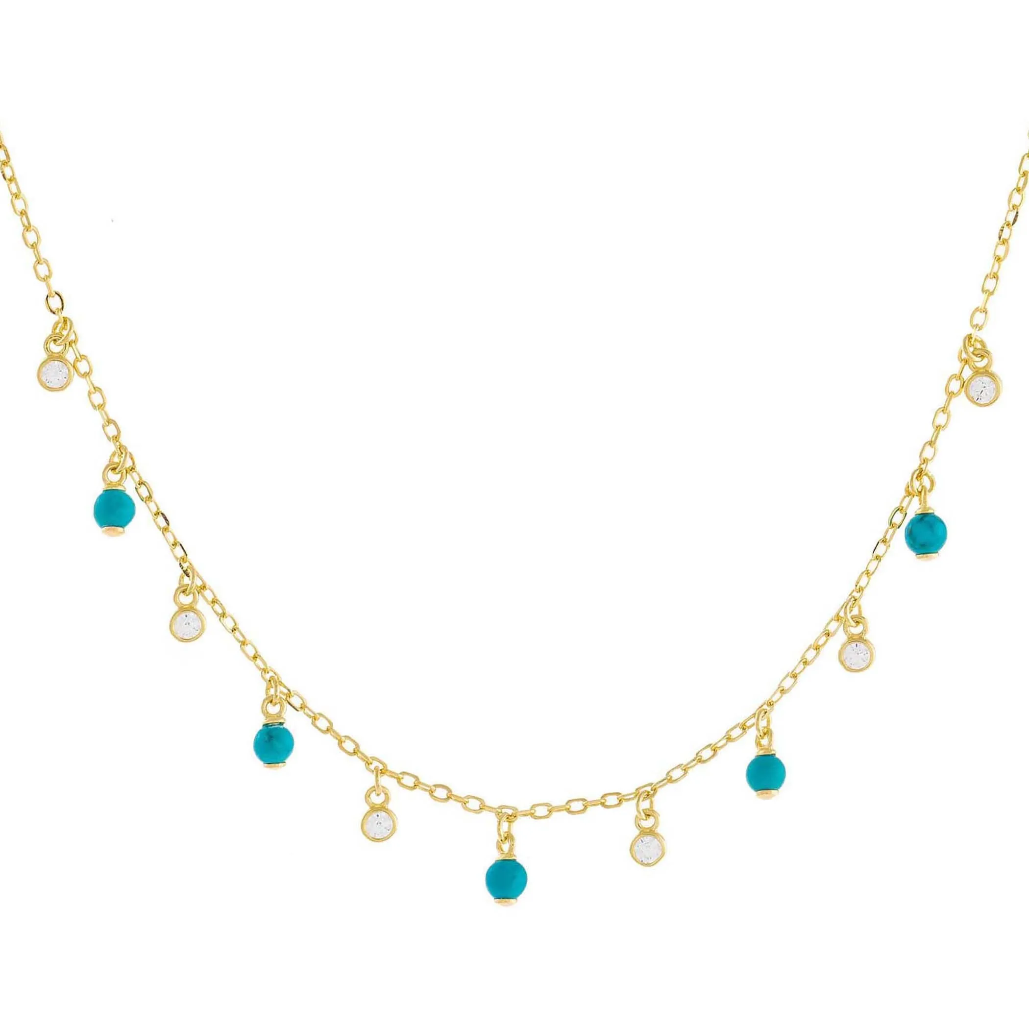 CZ Colored Teardrop Necklace