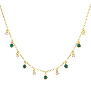 CZ Colored Teardrop Necklace