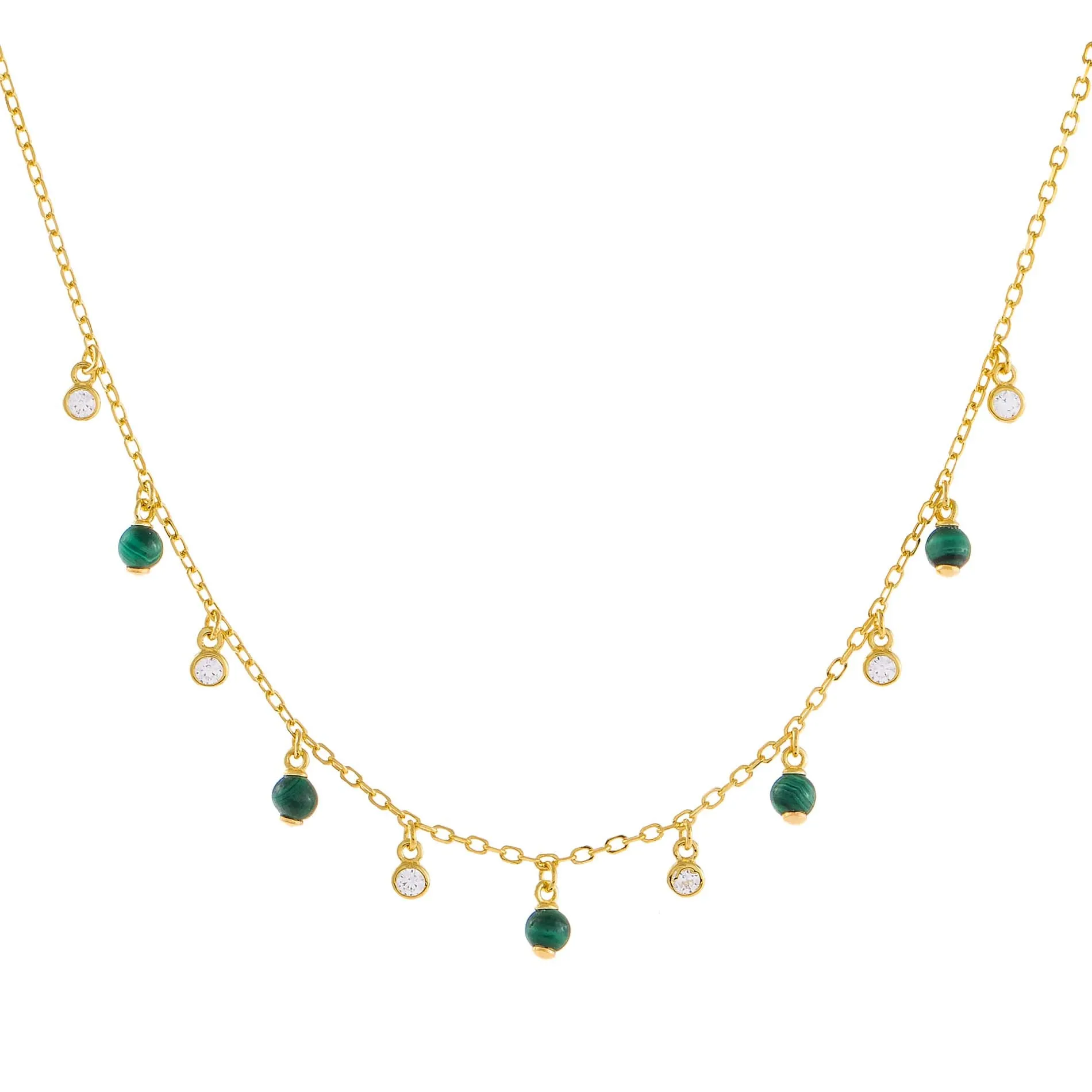 CZ Colored Teardrop Necklace