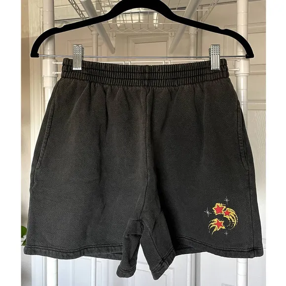 Daydreamer 3 Shooting Stars Double Platinum Boyfriend Sweat Shorts  XS