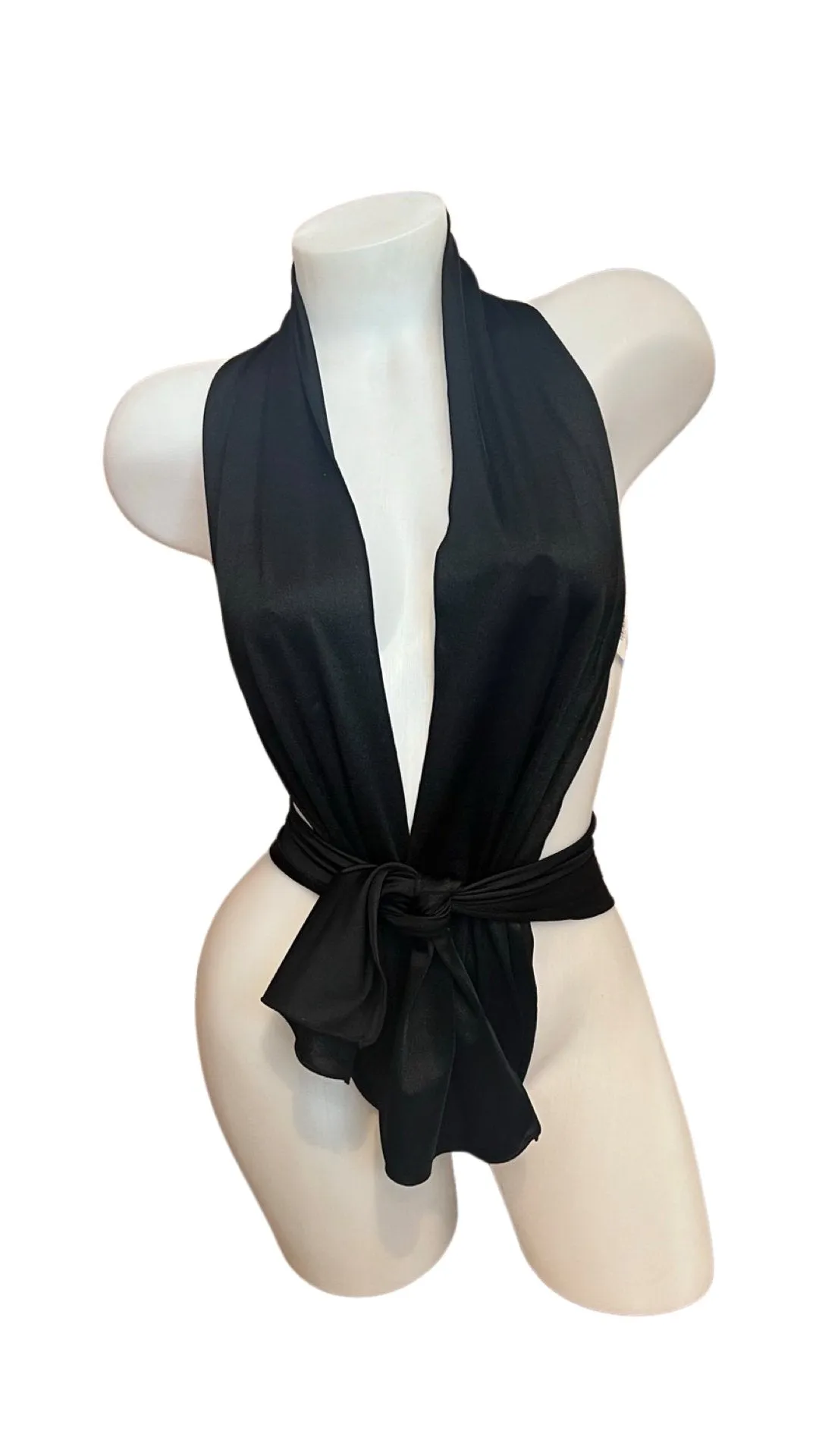Deep V Booty Wrap - Black no