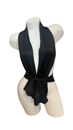 Deep V Booty Wrap - Black no