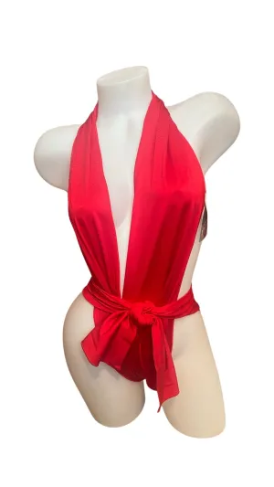 Deep V Booty Wrap - Red