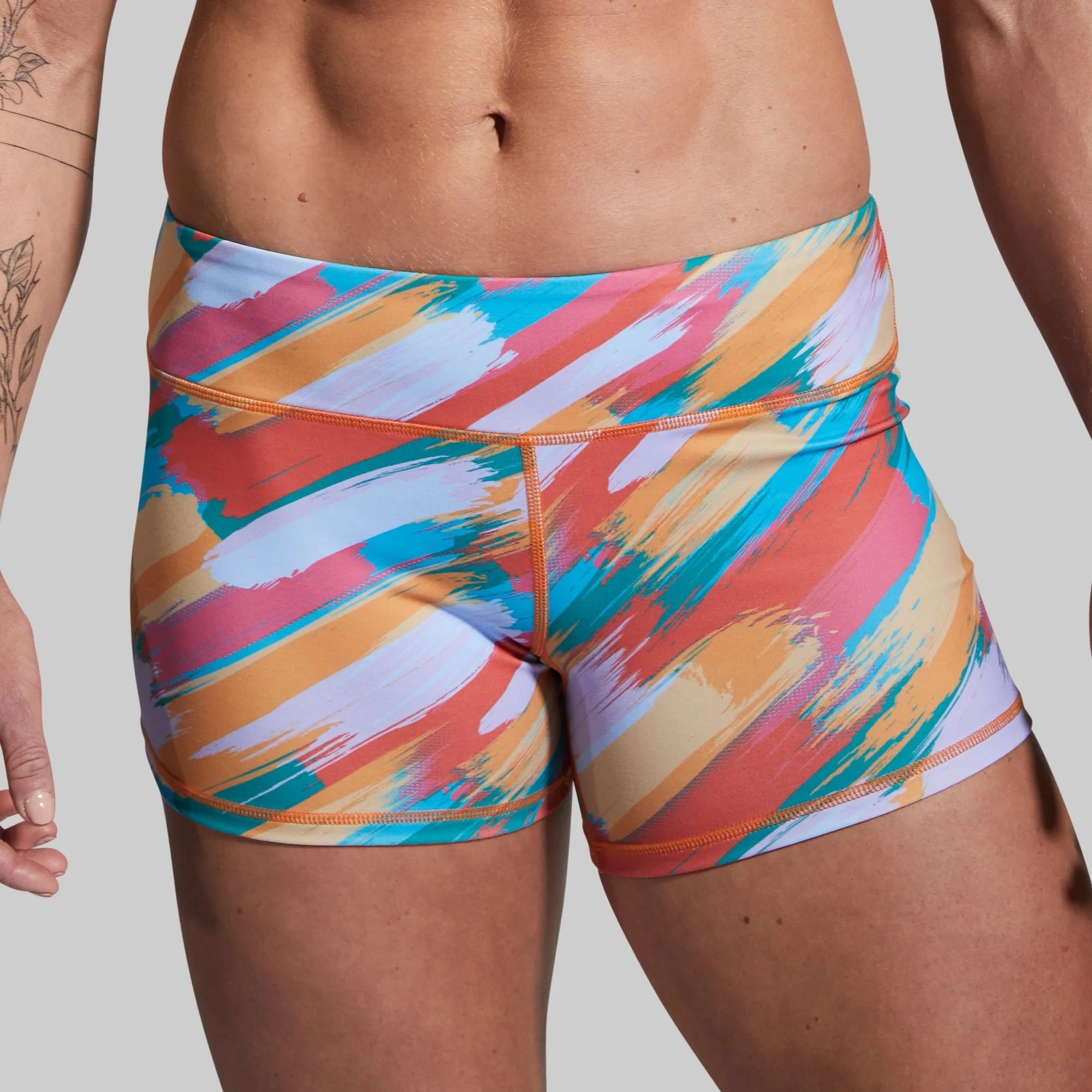 Double Take Booty Short (Brushstroke)