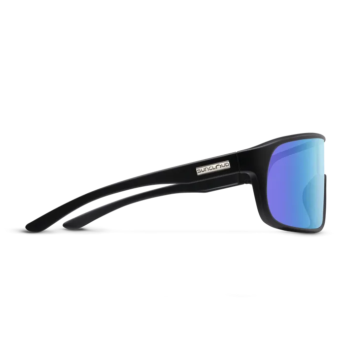 Double Up - Matte Black   Polarized Blue Mirror Lens