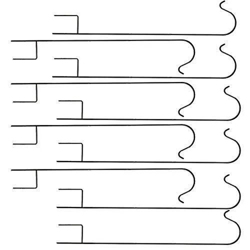Easy&Fashion E&F-C202 Shepherd Hook,48 Inch Black 2 Of SetS,Premium Metal,Rust Resistant for Hanging Plants,Hanging Plant Baskets,Mason Jars,Lanterns