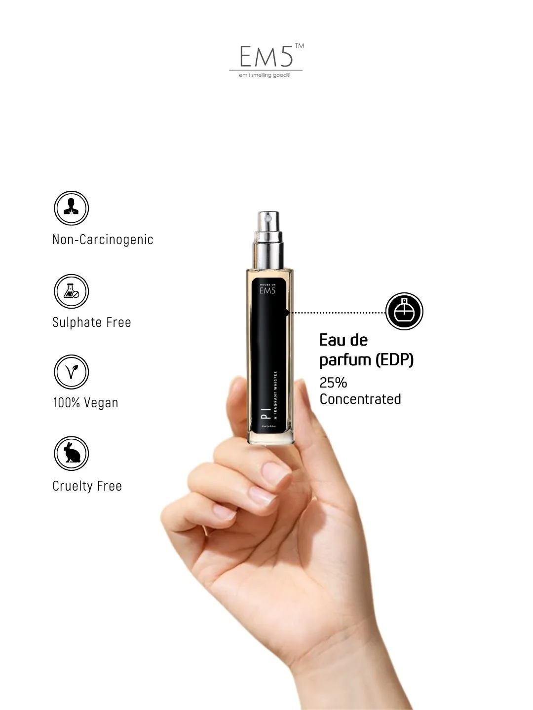 EM5™ Pi π Perfume for Men | Eau de Parfum Spray | Sweet Aromatic Warm Spicy Fragrance Accords | Luxury Gift for Him | Sizes Available: 50 ml / 15 ml