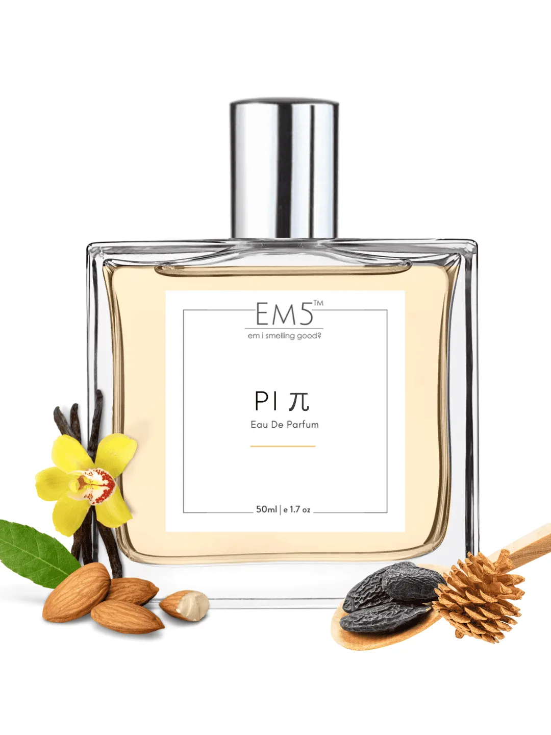 EM5™ Pi π Perfume for Men | Eau de Parfum Spray | Sweet Aromatic Warm Spicy Fragrance Accords | Luxury Gift for Him | Sizes Available: 50 ml / 15 ml