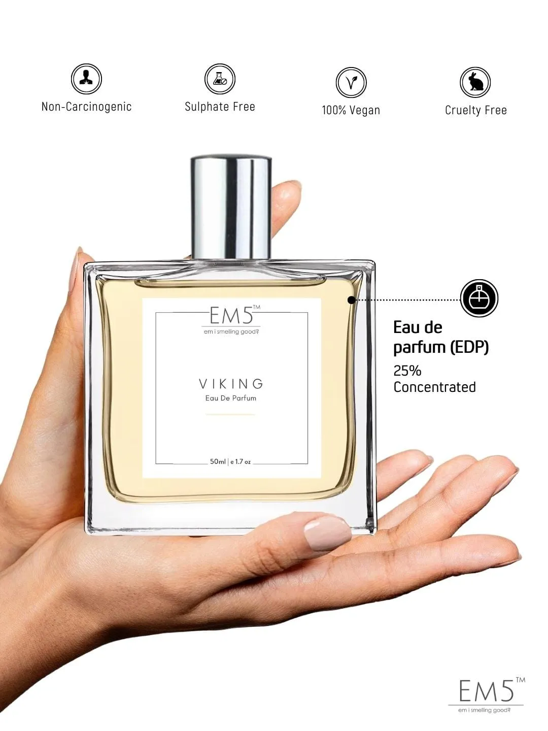 EM5™ Viking Perfume EDP Spray for Men | Aromatic Citrus Woody Fragrance Accords | Luxury Gift for Him | Variants Available: 50 ml Spray / 15 ml Spray