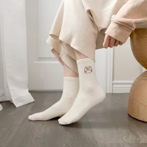 Embroidery Cozy Socks