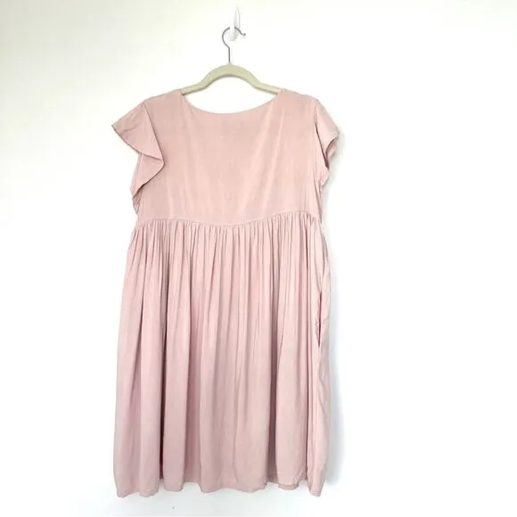 Emma Knudsen x Jillian Harris Collab Annie Babydoll linen mini dress Sz Medium