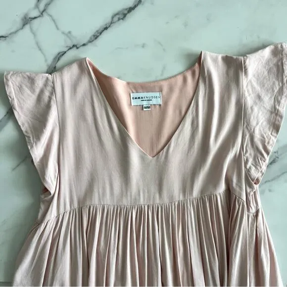 Emma Knudsen x Jillian Harris Collab Annie Babydoll linen mini dress Sz Medium