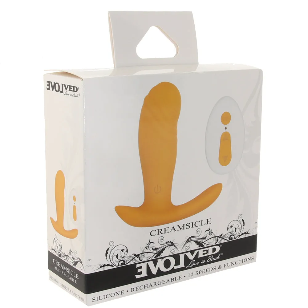 Evolved Creamsicle Rechargeable Remote-Controlled Silicone G-Spot and Prostate Massager Orange
