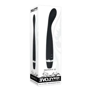 Evolved Skinny G Rechargeable Silicone Slimline G-Spot Vibrator Black