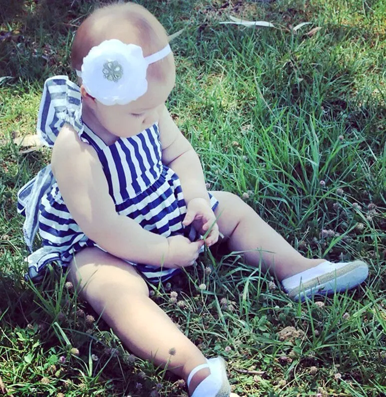 Fashion Baby - Striped Backless Summer Outfit