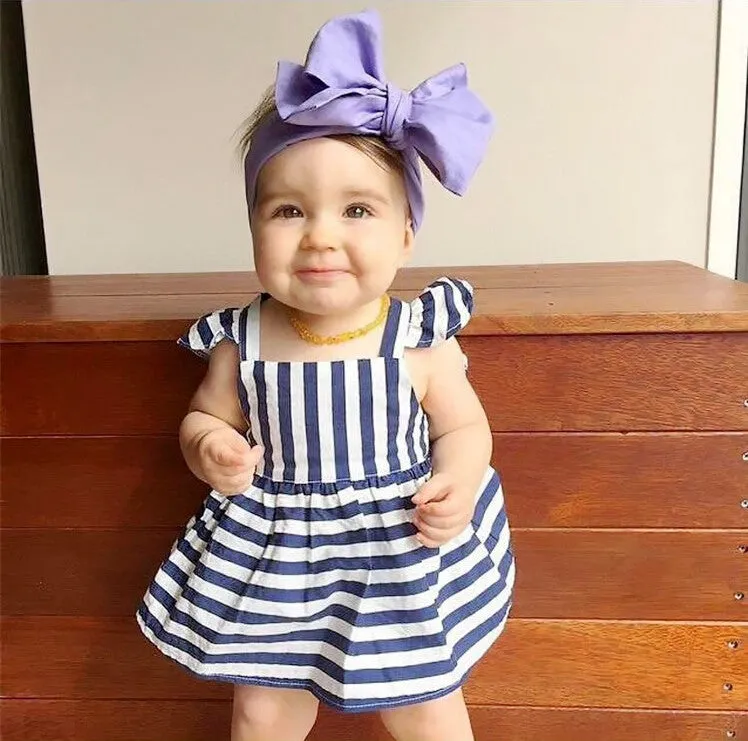 Fashion Baby - Striped Backless Summer Outfit