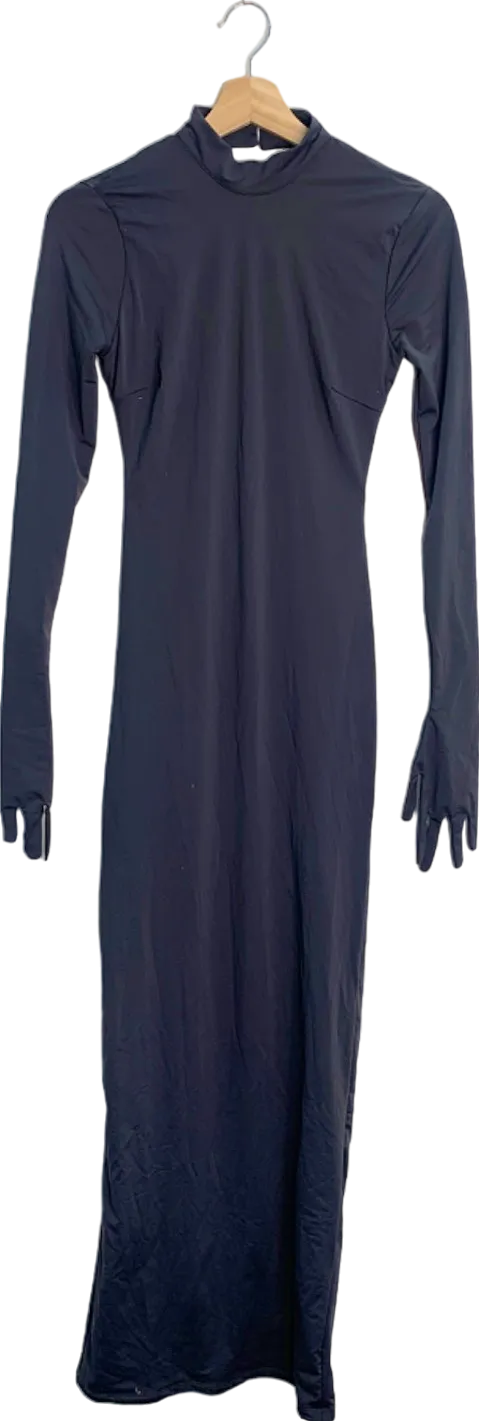 Fashion Nova Charcoal Cloé Backless Gloved Maxi Dress XS