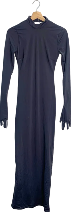 Fashion Nova Charcoal Cloé Backless Gloved Maxi Dress XS