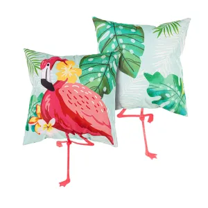 Flamingo Dangling Legs 18" Interchangeable Pillow Cover,4plc536bl