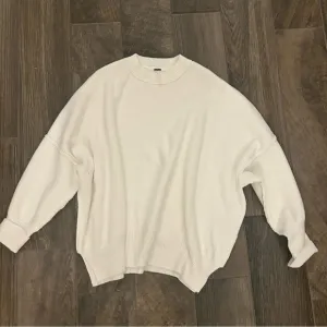 Free People Cozy White Knit Oversized Sweater