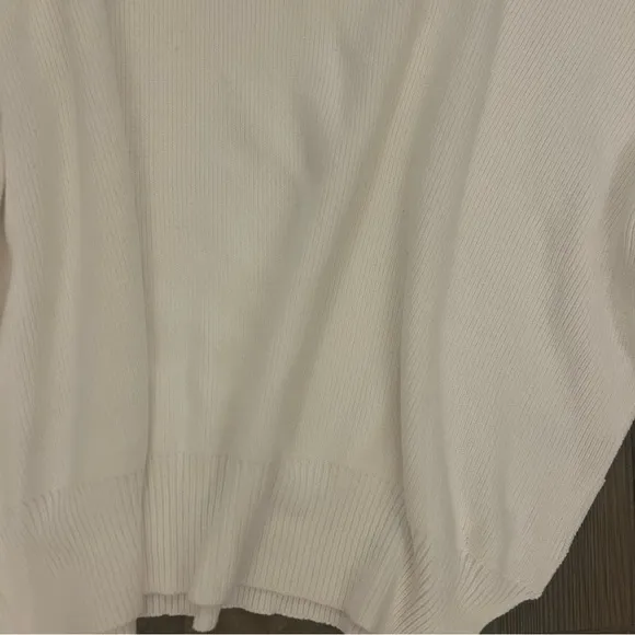 Free People Cozy White Knit Oversized Sweater