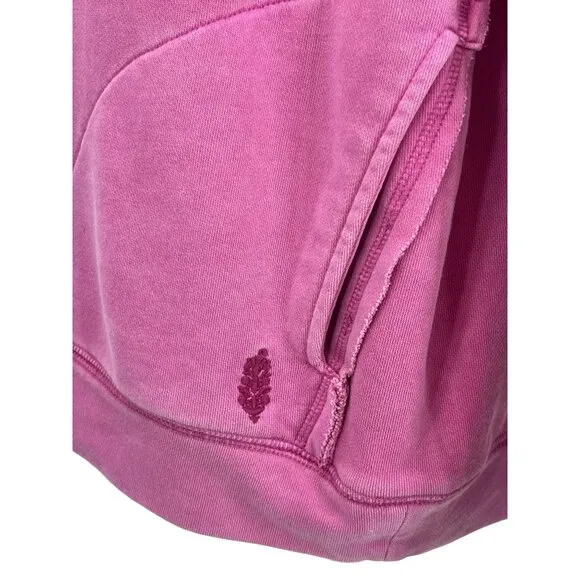 Free People Movement Pink Oversized Cozy Crew Neck Sweater