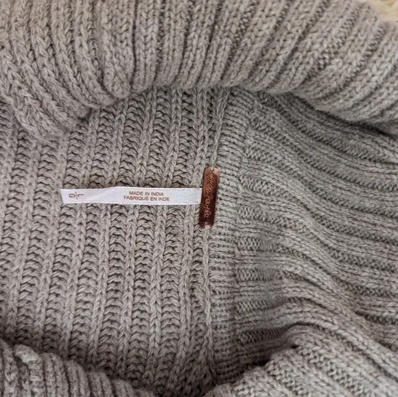 Free People Taupe (Pebble) Marlie Pullover Knit Sweater