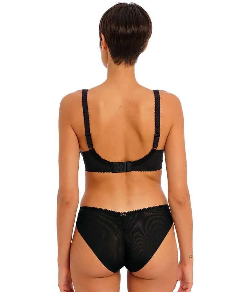 Freya Rose Blossom Underwire Plunge Bra - Black