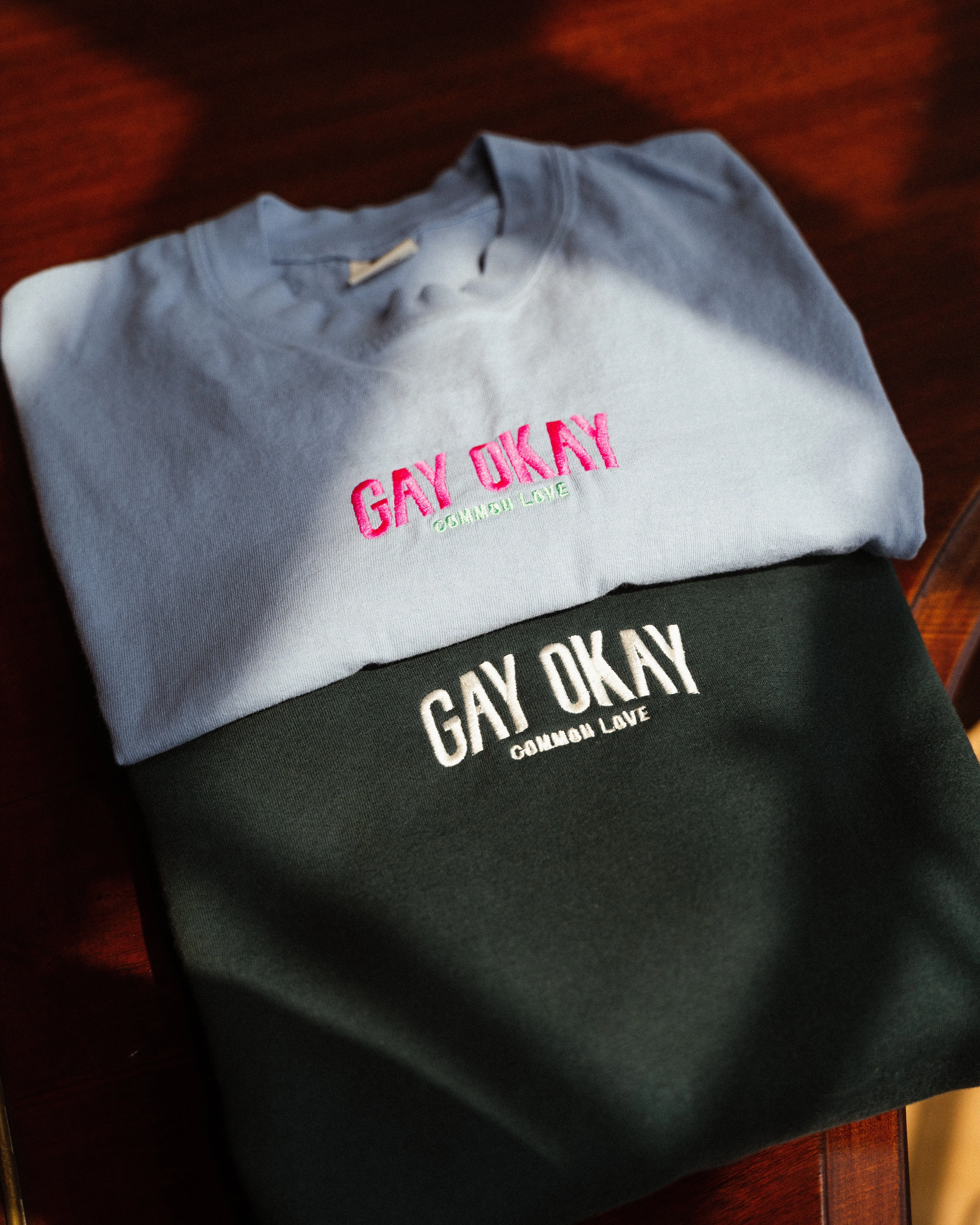 GAY OKAY Relaxed Crewneck (DARK GREEN)