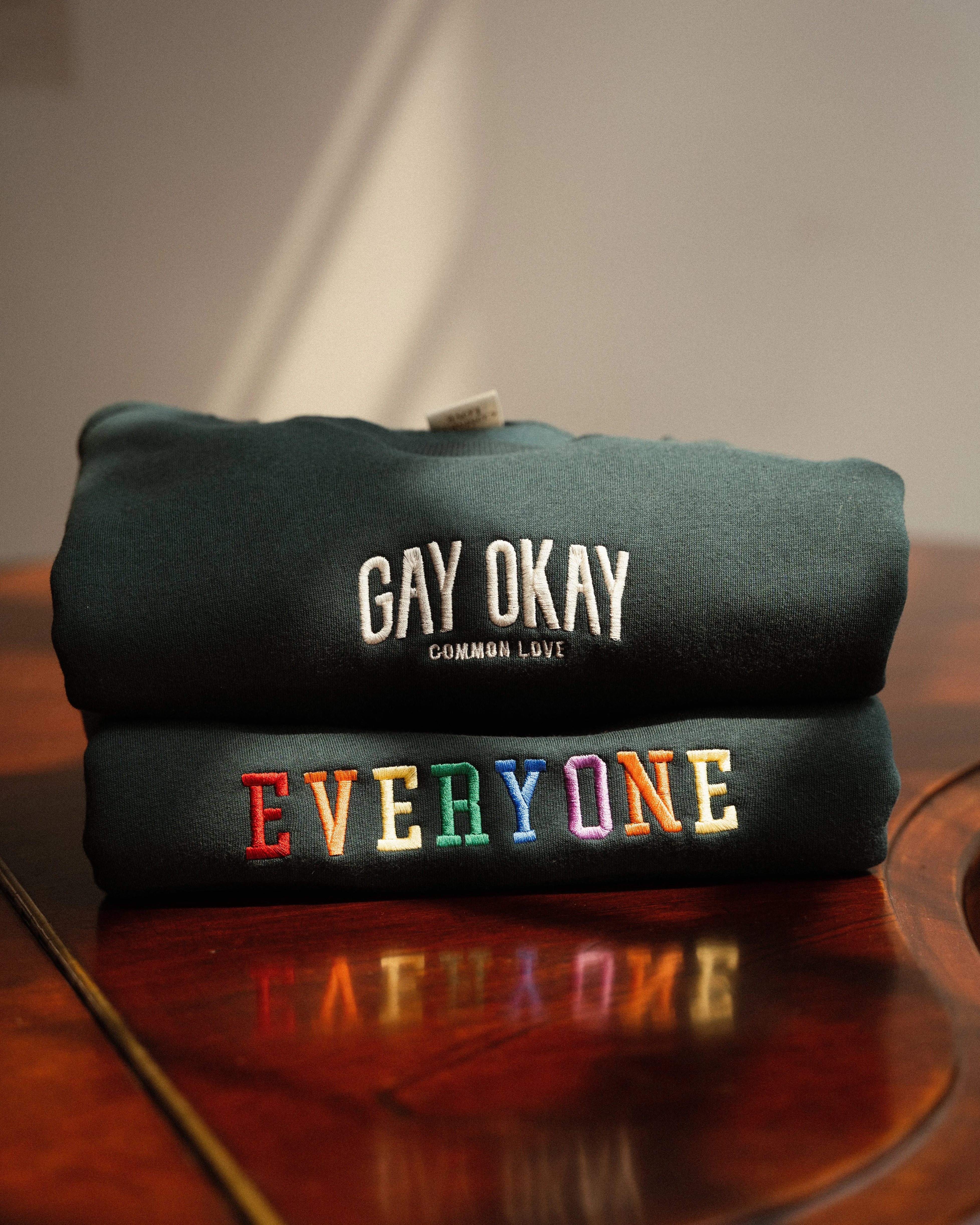 GAY OKAY Relaxed Crewneck (DARK GREEN)