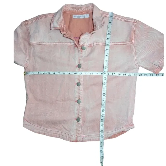 GLAMOROUS DENIM Rose Wash Denim Jacket Size 10