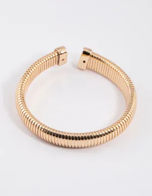 Gold Felt Wrapped Wrist Cuff