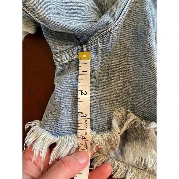 Good American Bombshell Denim Shorts in Pearl Blue 170  Size 20 NWT Jean Plus