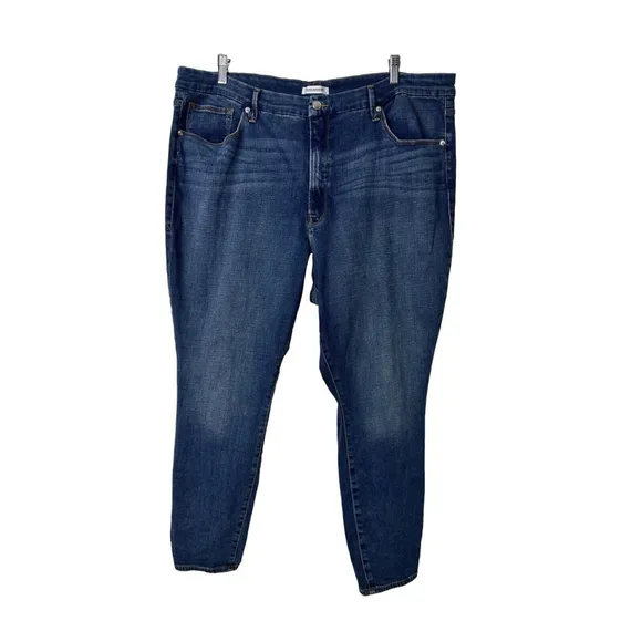 Good American Good Legs Crop Jeans Plus Size 24 City Classic High Rise Pockets