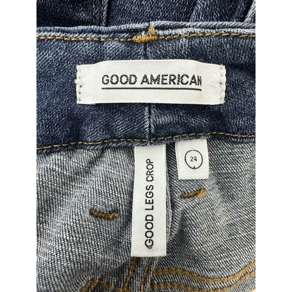 Good American Good Legs Crop Jeans Plus Size 24 City Classic High Rise Pockets