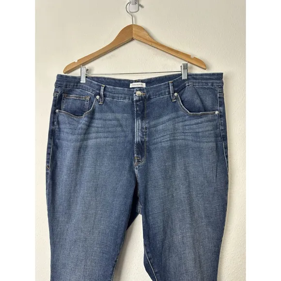 Good American Good Legs Crop Jeans Plus Size 24 City Classic High Rise Pockets