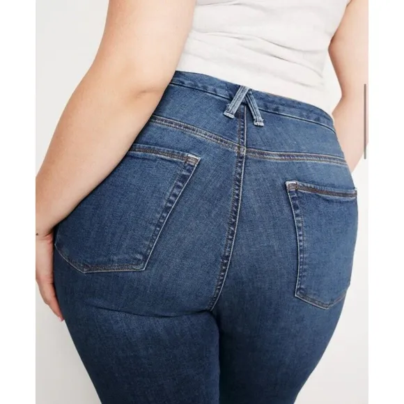 Good American Good Legs Crop Jeans Plus Size 24 City Classic High Rise Pockets
