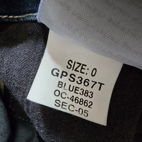 Good American Good Straight Leg Style GPS367T Blue 383 Stretch Mid Rise Size 0