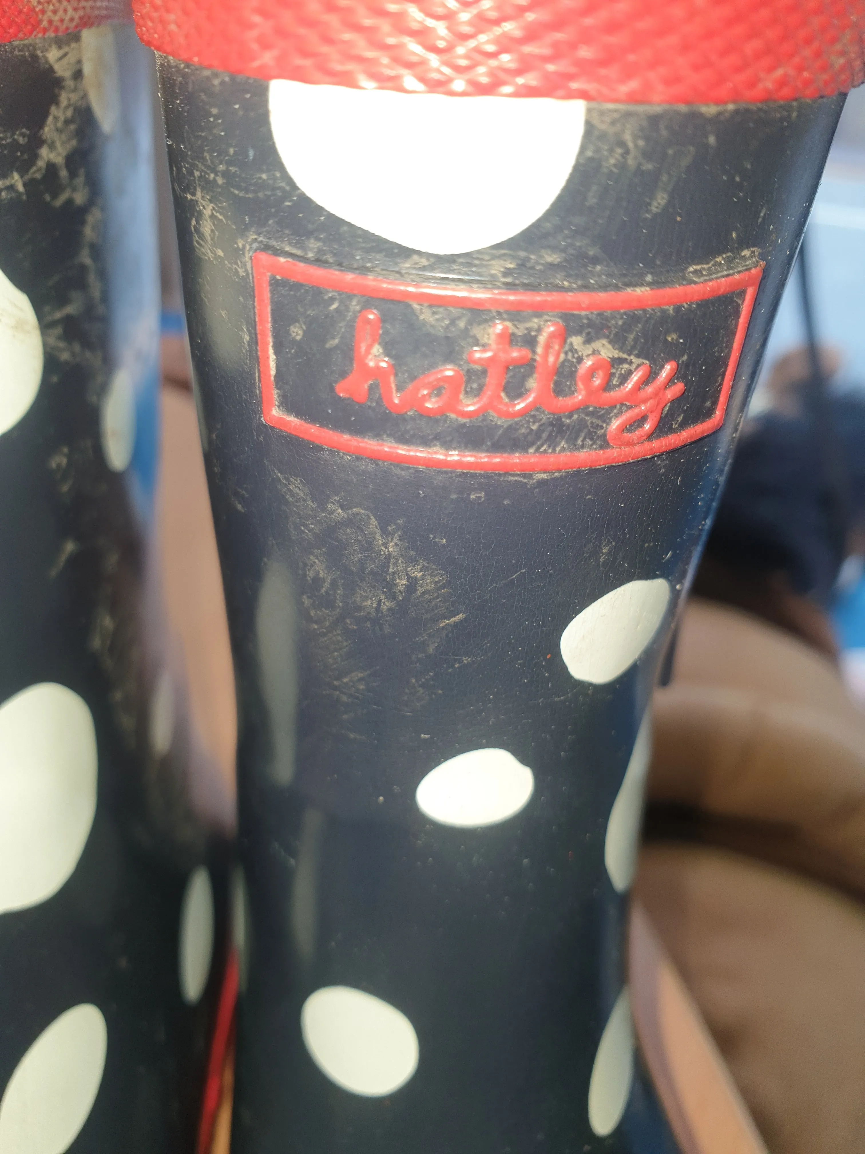Hatley polka dot size 9 wellies FREE POSTAGE 🟣