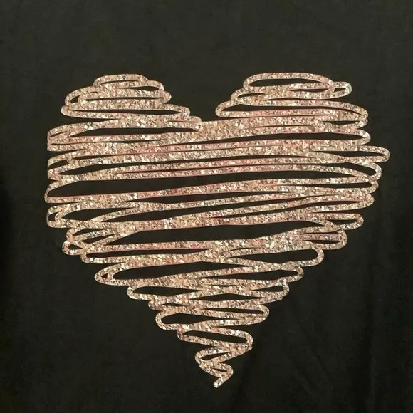 Heart Shaped Print Long Sleeve Top and Leopard Print Pants Lounge Set