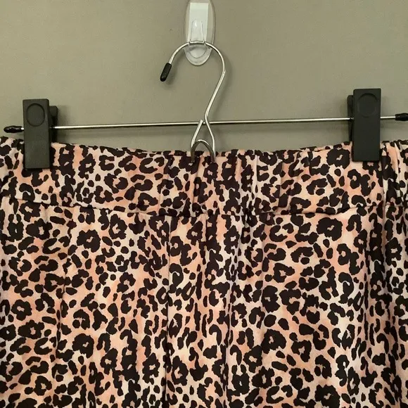 Heart Shaped Print Long Sleeve Top and Leopard Print Pants Lounge Set